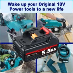 5.5Ah/7.0Ah BL1860B-D Replace for Makita 18V BL1850B BL1830 BL1815 BL1890 Li-on Battery Pin Compatible with Cordless Power Tool