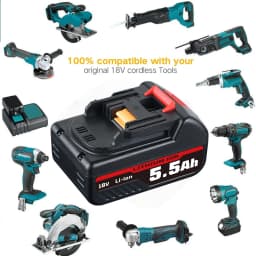5.5Ah/7.0Ah BL1860B-D Replace for Makita 18V BL1850B BL1830 BL1815 BL1890 Li-on Battery Pin Compatible with Cordless Power Tool