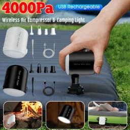 4000Pa Portable Air Pump Wireless Air Compressor Electric Pump for Sleeping Pad Camping Light Deflator Blower Outdoor Inflator