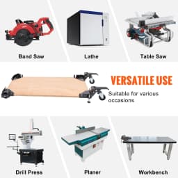 SucceBuy Mobile Base Heavy Duty Universal Mobile Base Stand Swivel Wheels for Woodworking Equipment Bandsaw Power Tools Machine