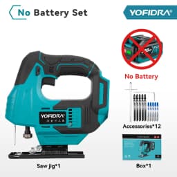 YOFIDRA 3800rpm Brushless Electric Jig Saw Infrared Laser Curve Saw Multi-Function Woodworking Tool For Makita 18V Battery pin