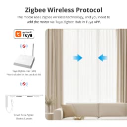 Zemismart Zigbee 3.0 Smart Curtain Track Work with Tuya Zigbee Hub SmartThings Alexa Google Home Assistant Electric Curtains