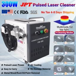 300W JPT Pulsed Laser Cleaning Machine Professional Metal Wood Rust Oil Paint Removal Air Cooling Industrial Laser Cleaner