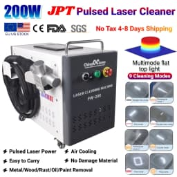 300W JPT Pulsed Laser Cleaning Machine Professional Metal Wood Rust Oil Paint Removal Air Cooling Industrial Laser Cleaner