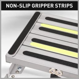 HORUSDY Telescopic Folding Step Stool Aluminium Step Adjustable Hight Platform Caravan 200KG