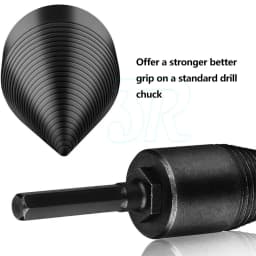5x High Speed Twist Firewood Drill Bit Wood Splitting Splitter Cone Driver 42mm