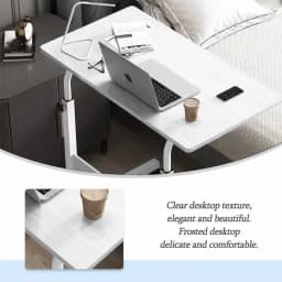 PORIYA Mobile Laptop Desk Computer Table Stand Adjustable Bed Bedside Portable Study