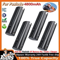 1/2/4Pcs 4.8Ah 6V Ni-MH Battery Replace for Paslode 6V Battery Pin Compatible with 404717 B20544E 404400 900400 900420 900600
