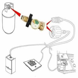 High Low Gas Pressure Gauge Level Indicator For POL Propane Lpg Bottle Cylinder