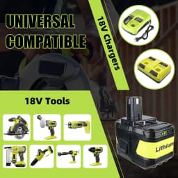 1/2/4Pcs P109 9.0Ah Li-on Replace for Ryobi 18V Battery Pin P102 P103 P104 P108 Compatible for Ryobi 18V Cordless Power Tools