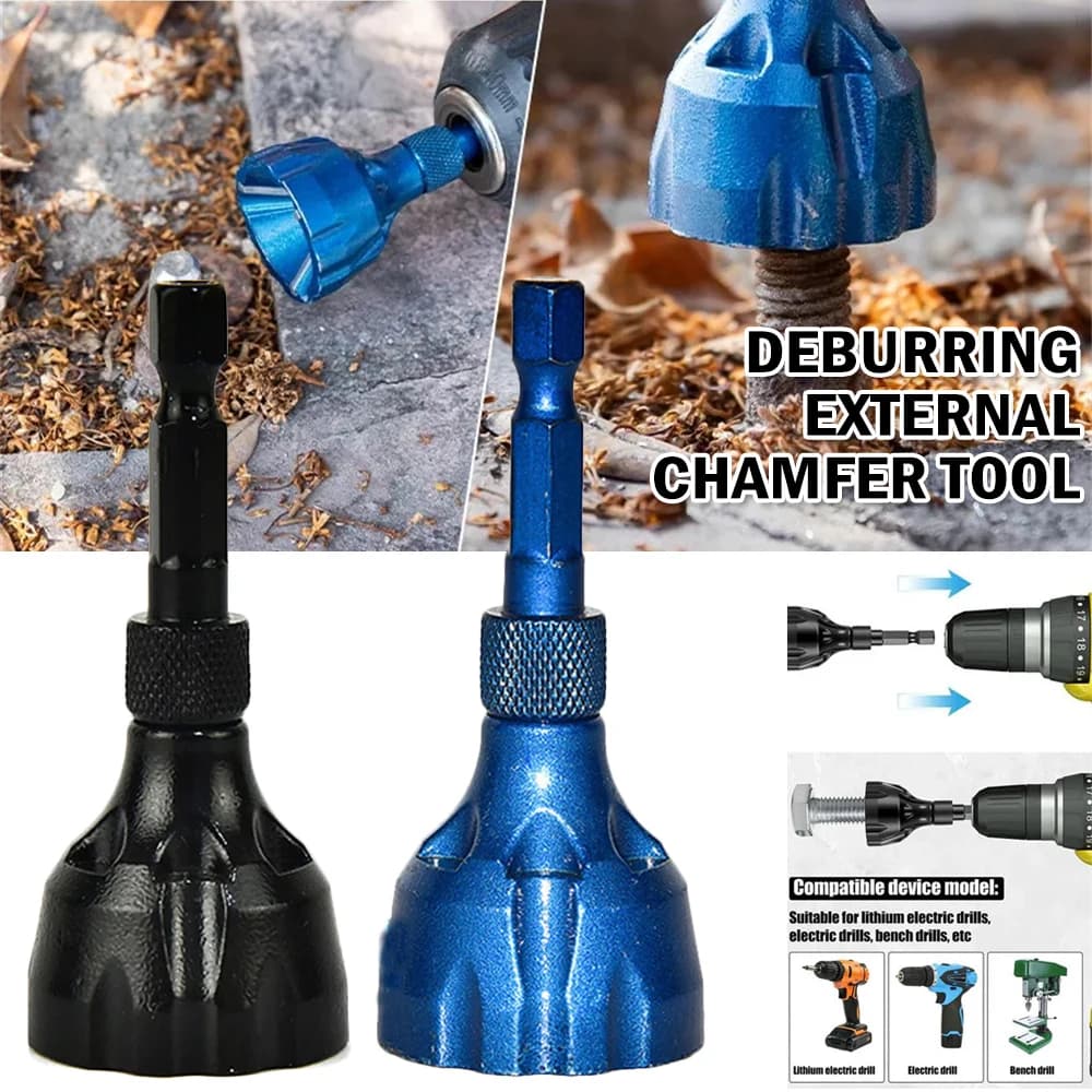 Tungsten Steel External Electric Chamfer Tool Remove Burr Clean Bolt Tool New