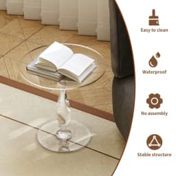 Acrylic Sideboard Table Ready to Use, Sideboard, Nightstand, Couch Table