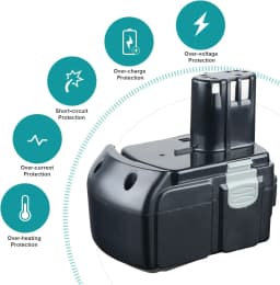 1/2/4Pcs 7.0Ah Li-on EBM1830 Replace for Hitachi 18V Battery Pin BCL1815 BCL1820 BCL1825 BCL1830 Compatible With Cordless Tools