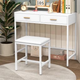 Modern Comfortable Vanity Stool Chair with Padded Cushion Soft Seat for Makeup Vanity Dressing Table Bedroom Furniture