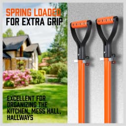 HORUSDY 10 Pack Spring Grip Mop and Broom Holder for Shovel , Rake, Broom, Mop Holder, Etc.