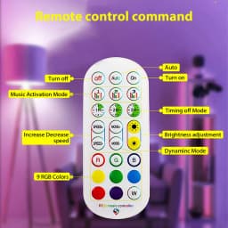 150CM RGB Floor Lamp Corner Light Stand LED Bluetooth Remote Control Streaming