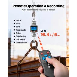 SucceBuy 3000kg/10000kg Digital Crane Scale with LCD & 3 Unit Switch Remote Control Industrial Hanging Scale for Garage Factory
