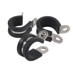 10PCS P Clips Rubber Lined Cable Hose Pipe Clamps Holder Air Clip Clamp 6mm-24mm