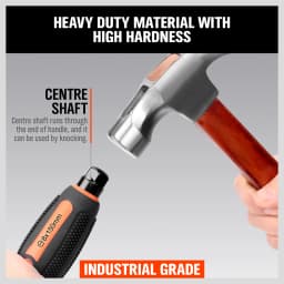HORUSDY 6Pc Thru Screwdriver Set Hammer Impact Hex Magnetic Tips Rubber Grip Handle CRV