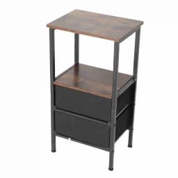 Nightstand Bedside Table Night Stand for Bedroom MDF Carbon Steel Bedside Table with 2 Drawers for Living Room Dorm
