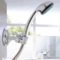 Adjustable Bracket Suction Shower Head Handset Holder Bathroom Wall Mount