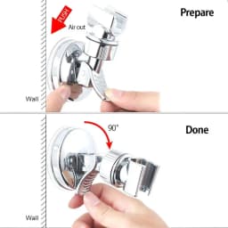 Adjustable Bracket Suction Shower Head Handset Holder Bathroom Wall Mount