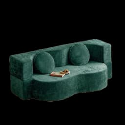 Cream sand hair bed, folding living room sofa, multi-function sofa, apartment high elastic foam double sofa