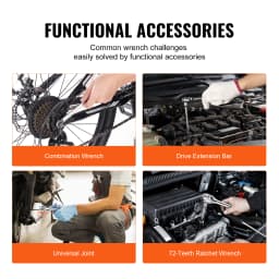 SucceBuy Mechanics Tool Set and Socket Set Deep and Standard Sockets 145 Pcs SAE and Metric Mechanic Tool Kit with Bits