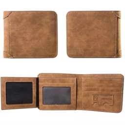 Men's Wallet Leather Billfold Slim Hipster Cowhide Credit Card/ID Holders Inserts Coin Purses Luxury Business Foldable Purse