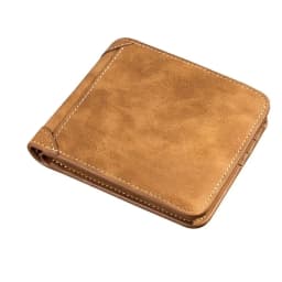 Men's Wallet Leather Billfold Slim Hipster Cowhide Credit Card/ID Holders Inserts Coin Purses Luxury Business Foldable Purse
