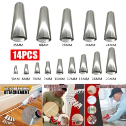 14pcs Caulking Finisher Tool Stainless Steel Scraper Set Nozzle Spatulas Filler