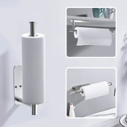 Paper Towel Holder Hanger Rack Kitchen Shelf Organizer Roll Cup Under Cabinet
