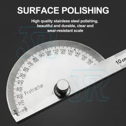 Stainless Steel 0-180 Protractor Angle Finder Arm Measuring Gauge Ruler Tool AU