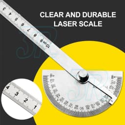 Stainless Steel 0-180 Protractor Angle Finder Arm Measuring Gauge Ruler Tool AU