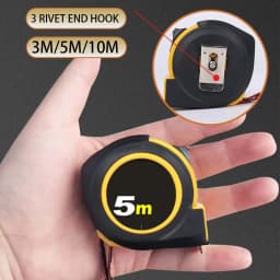 5/10m Measuring Tape Measure Steel Ruler Rule Lock Rubber Grip Metric and Inch