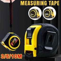 5/10m Measuring Tape Measure Steel Ruler Rule Lock Rubber Grip Metric and Inch