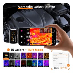 GW340 GW192A Thermal Camera with USB-C iPhone & Android Device, 512x384 Super Resolution, 256x192 Thermal Imager -4°F~752°F