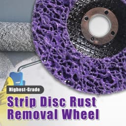 5Pcs 4" x 5/8" Purple Poly Strip Disc Wheel for Grinding Paint Rust Fit for Angle Grinder