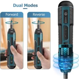 1300mAh Rechargeable Cordless Electric Screwdriver Set Adjustable Torque & Speed