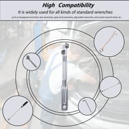 Wrench Extension Heavy Duty Spanner Extender Adaptor Universal Garage Mechanics