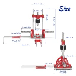Allsome Precision Drill Guide for Power Drills,Multi-Angle Guide Attachment Holder with chuck for Flat and Round Workpieces
