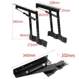 2pcs Lift Up Coffee Table Mechanism Hardware Lift Frame Furniture Hydraulic Hinge