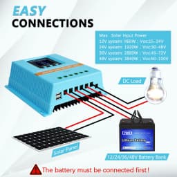 AU Stock Y&H MPPT 60A 80A 100A Solar Charge Controller 12V 24V 36V 48V LCD Display Solar Panel Battery Intelligent Regulator