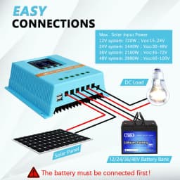 AU Stock Y&H MPPT 60A 80A 100A Solar Charge Controller 12V 24V 36V 48V LCD Display Solar Panel Battery Intelligent Regulator