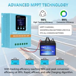 AU Stock Y&H MPPT 60A 80A 100A Solar Charge Controller 12V 24V 36V 48V LCD Display Solar Panel Battery Intelligent Regulator