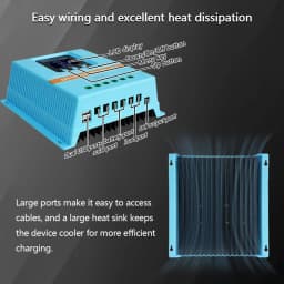 AU Stock Y&H MPPT 60A 80A 100A Solar Charge Controller 12V 24V 36V 48V LCD Display Solar Panel Battery Intelligent Regulator