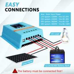 AU Stock Y&H MPPT 60A 80A 100A Solar Charge Controller 12V 24V 36V 48V LCD Display Solar Panel Battery Intelligent Regulator