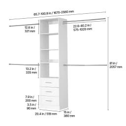 SucceBuy Melamine/Closet System Wooden Shelves Cut to Size 3/4/5 Retractable Hanger Rods Replacement Cabinet Shelf for Closets