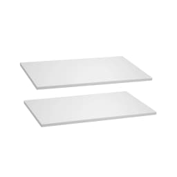 SucceBuy Melamine/Closet System Wooden Shelves Cut to Size 3/4/5 Retractable Hanger Rods Replacement Cabinet Shelf for Closets