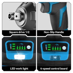 ONEVAN 1200N.M Brushless Electric Impact Wrench 3 Funtion 1/2" Cordless Portable Screwdriver Drill Tools For Makita 18V Battery Pin